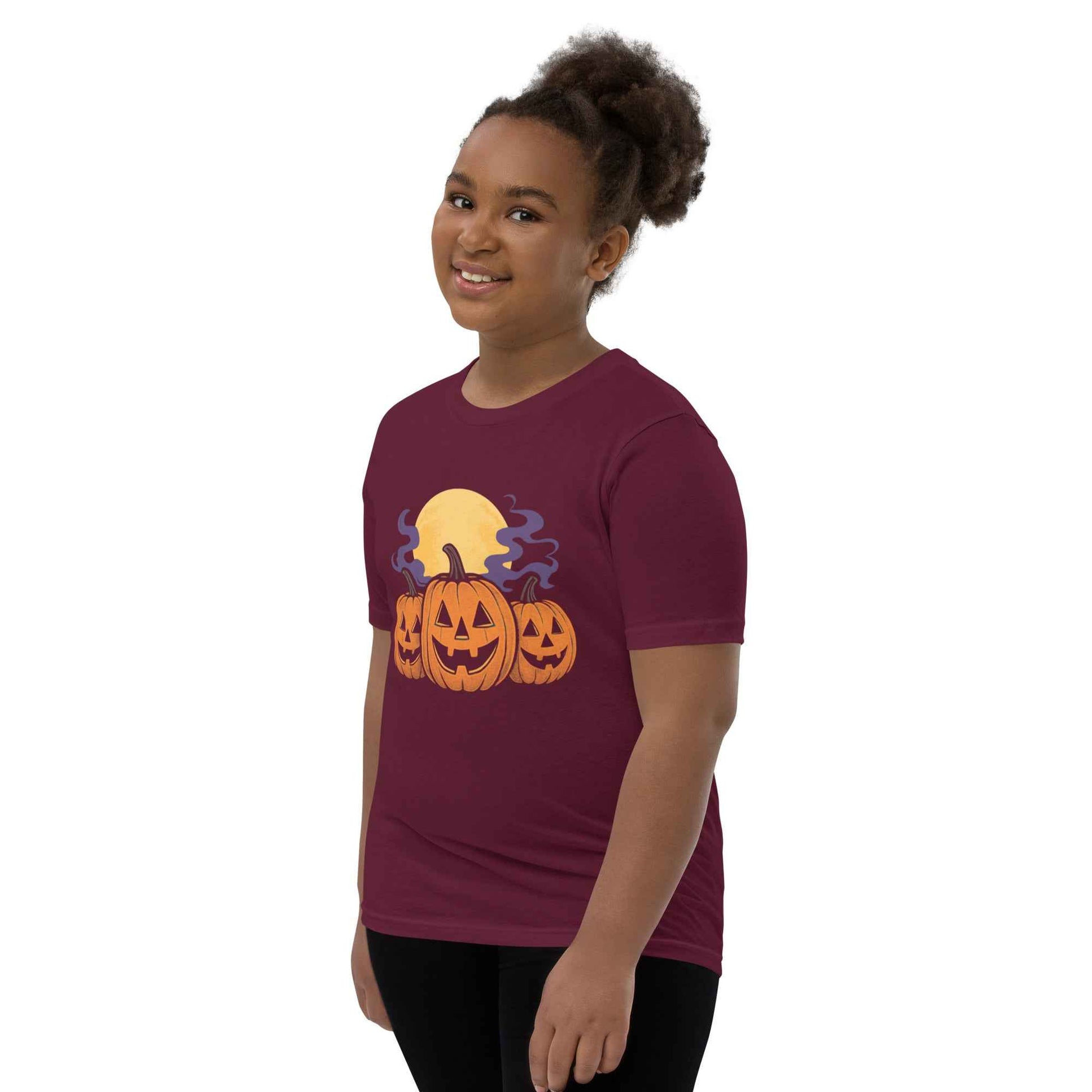 “Midnight Pumpkins” The Jack-O-Lantern Parade Youth Short Sleeve T-Shirt