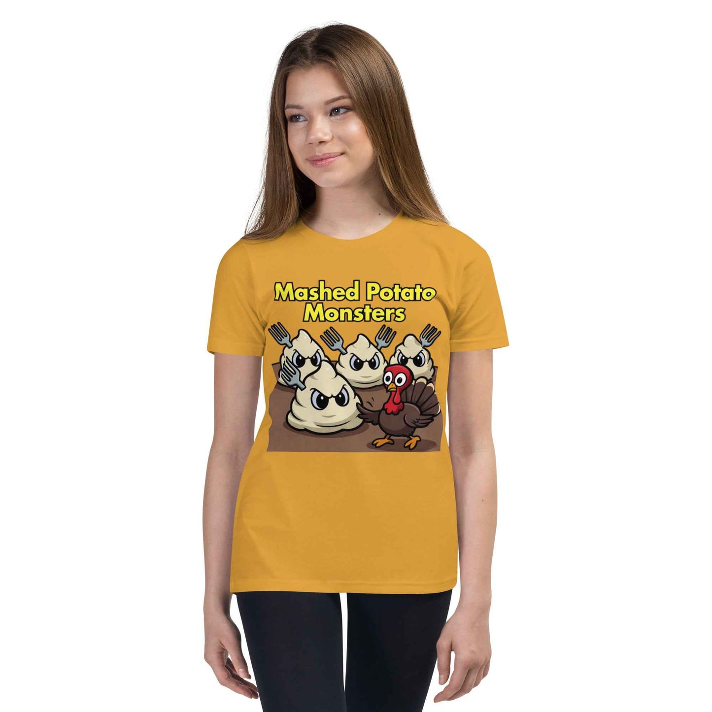 Mashed Potato Monsters Youth Short Sleeve T-Shirt