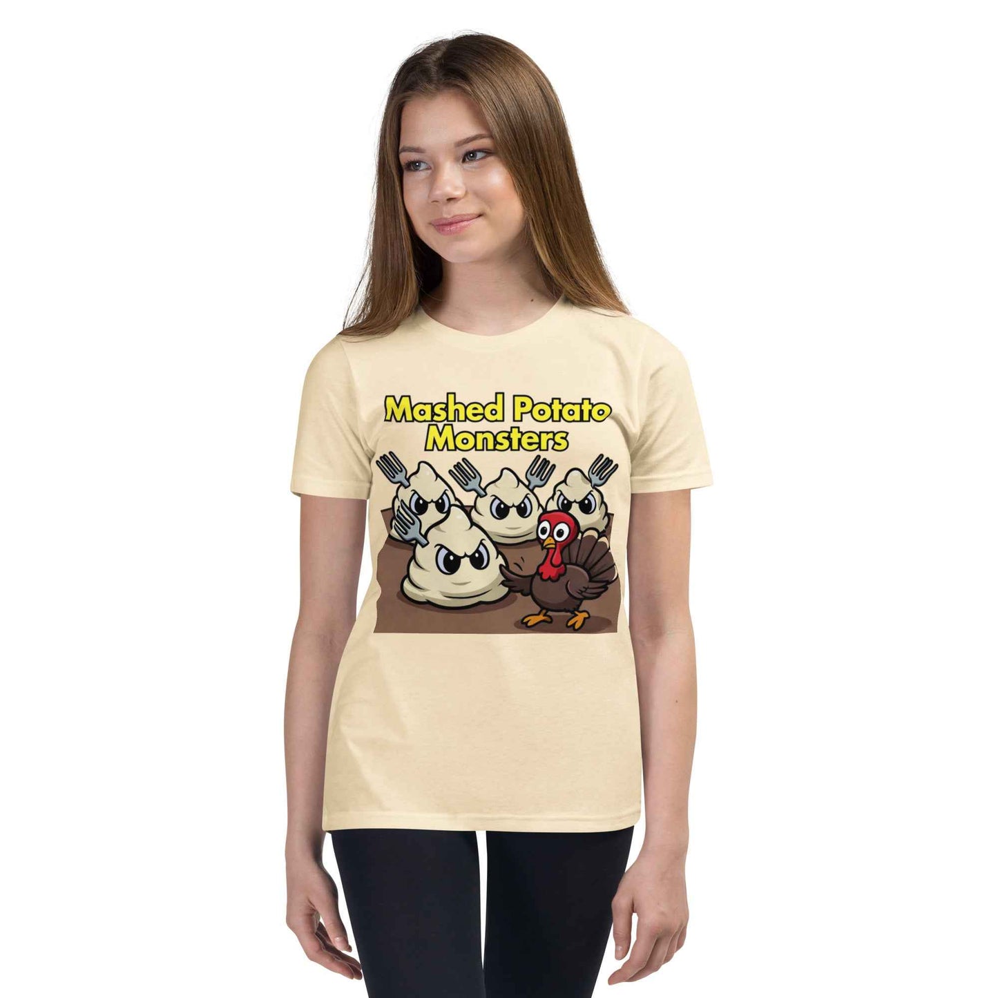 Mashed Potato Monsters Youth Short Sleeve T-Shirt