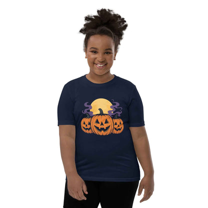 “Midnight Pumpkins” The Jack-O-Lantern Parade Youth Short Sleeve T-Shirt