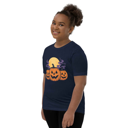 “Midnight Pumpkins” The Jack-O-Lantern Parade Youth Short Sleeve T-Shirt