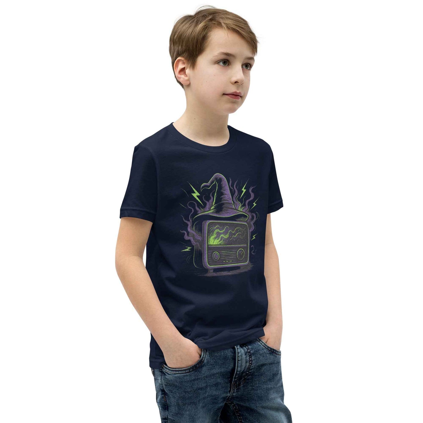 “Witching Hour Radio” Spells, Static & Screams Youth Short Sleeve T-Shirt