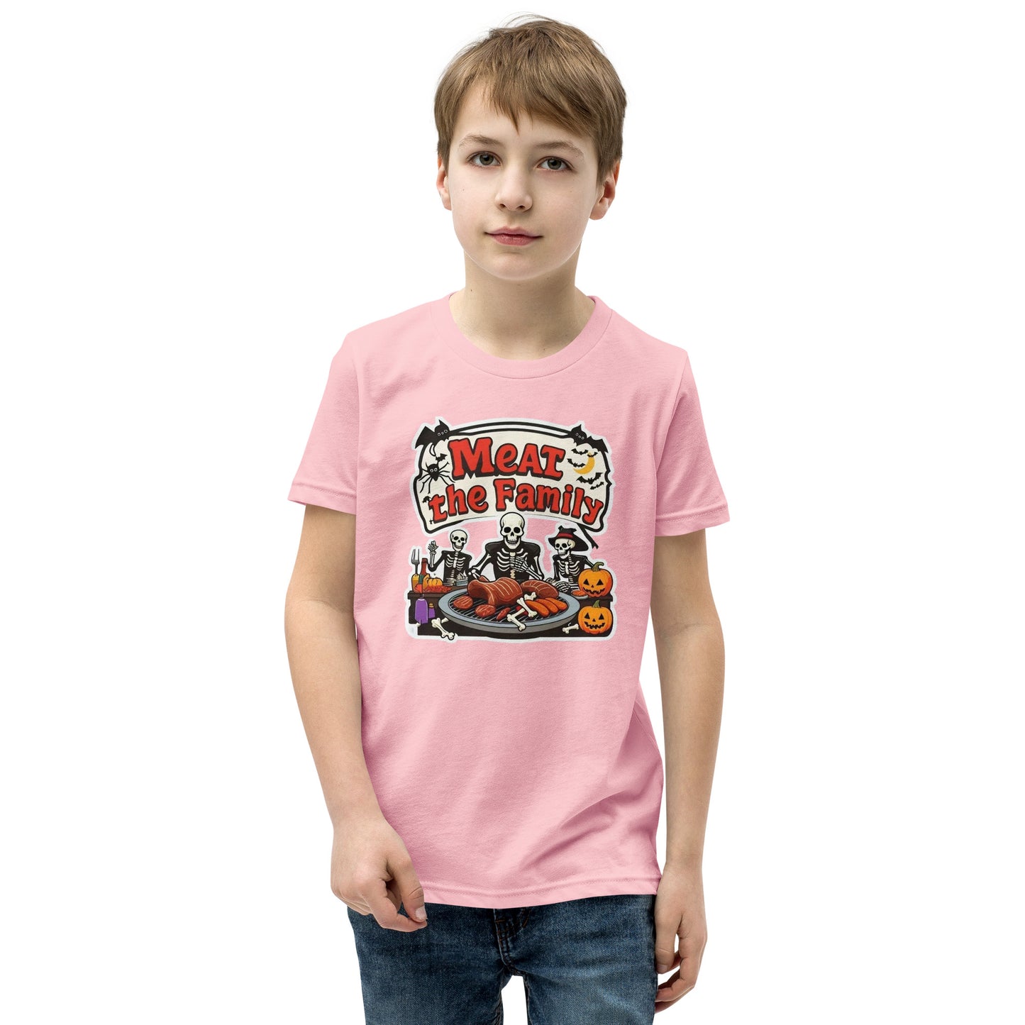 Meat The Family Youth Short Sleeve T-Shirt  from Rare Plus Apparel – unique movie & pop culture inspired design.