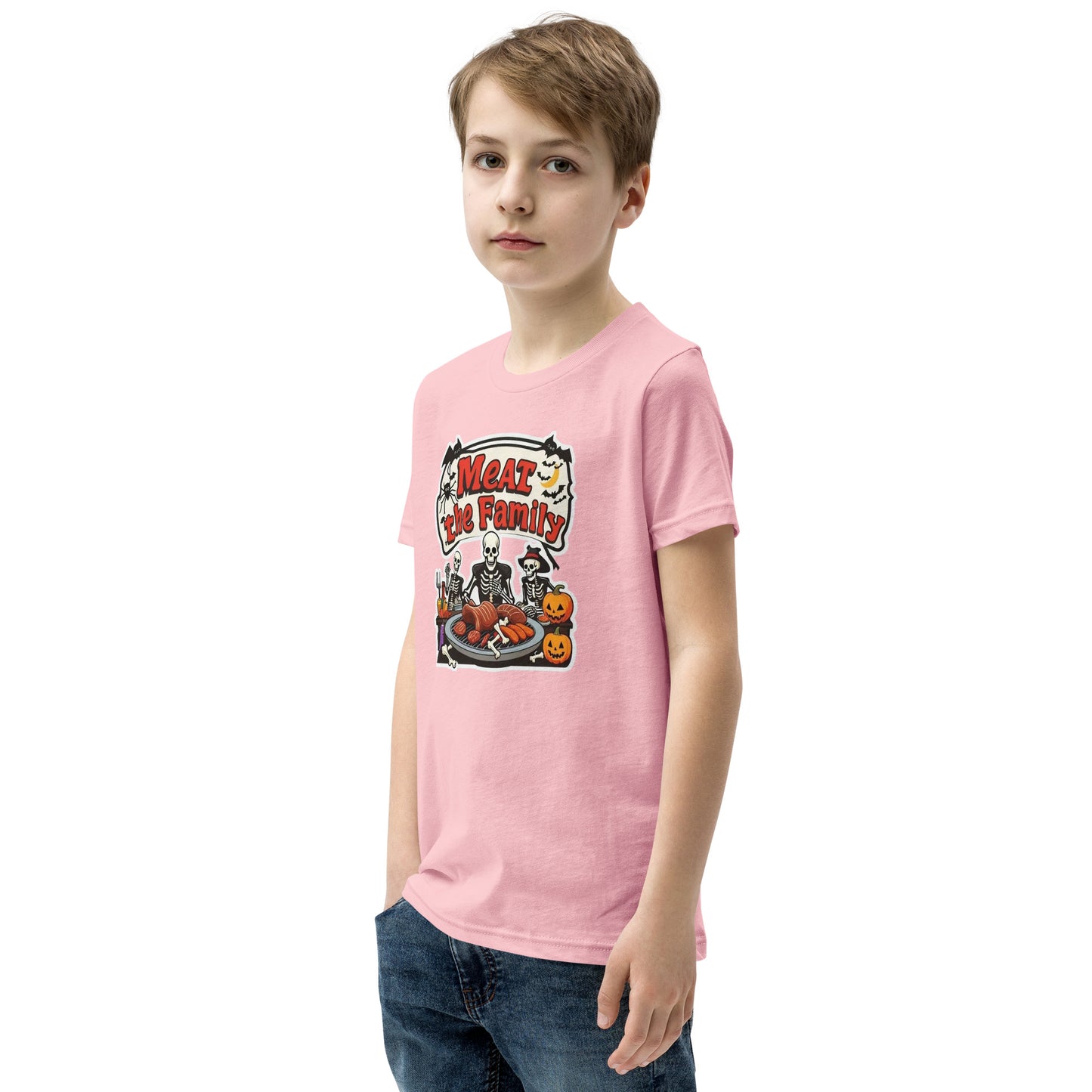 Meat The Family Youth Short Sleeve T-Shirt  from Rare Plus Apparel – unique movie & pop culture inspired design.