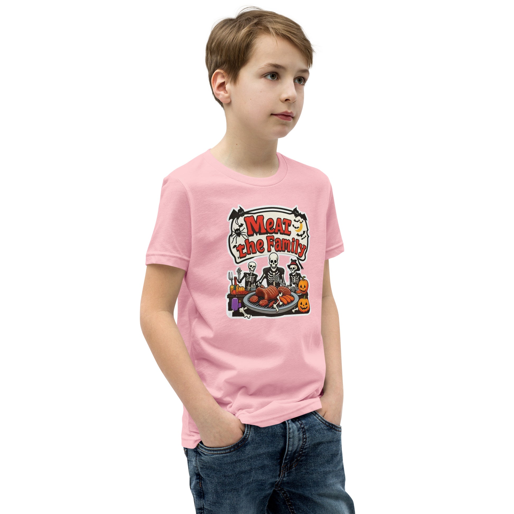 Meat The Family Youth Short Sleeve T-Shirt  from Rare Plus Apparel – unique movie & pop culture inspired design.