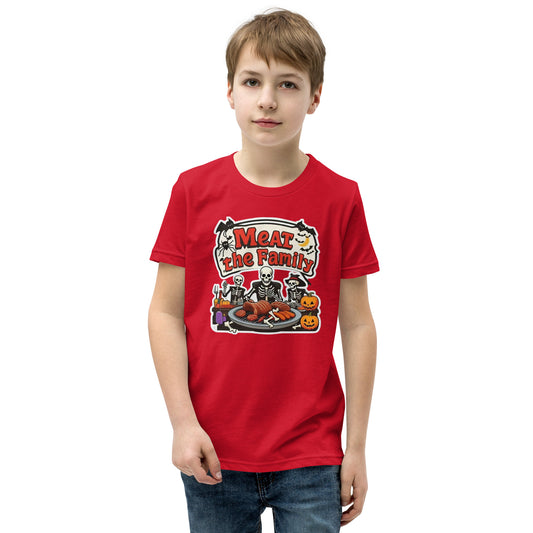 Meat The Family Youth Short Sleeve T-Shirt  from Rare Plus Apparel – unique movie & pop culture inspired design.