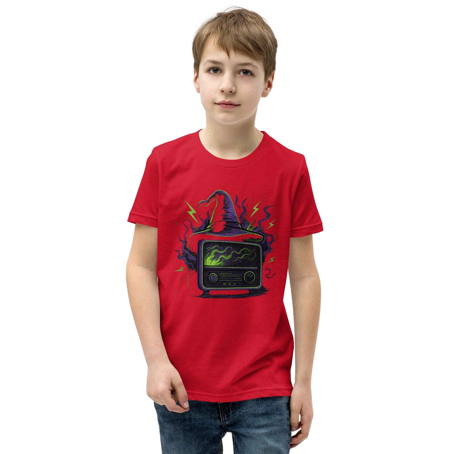 “Witching Hour Radio” Spells, Static & Screams Youth Short Sleeve T-Shirt