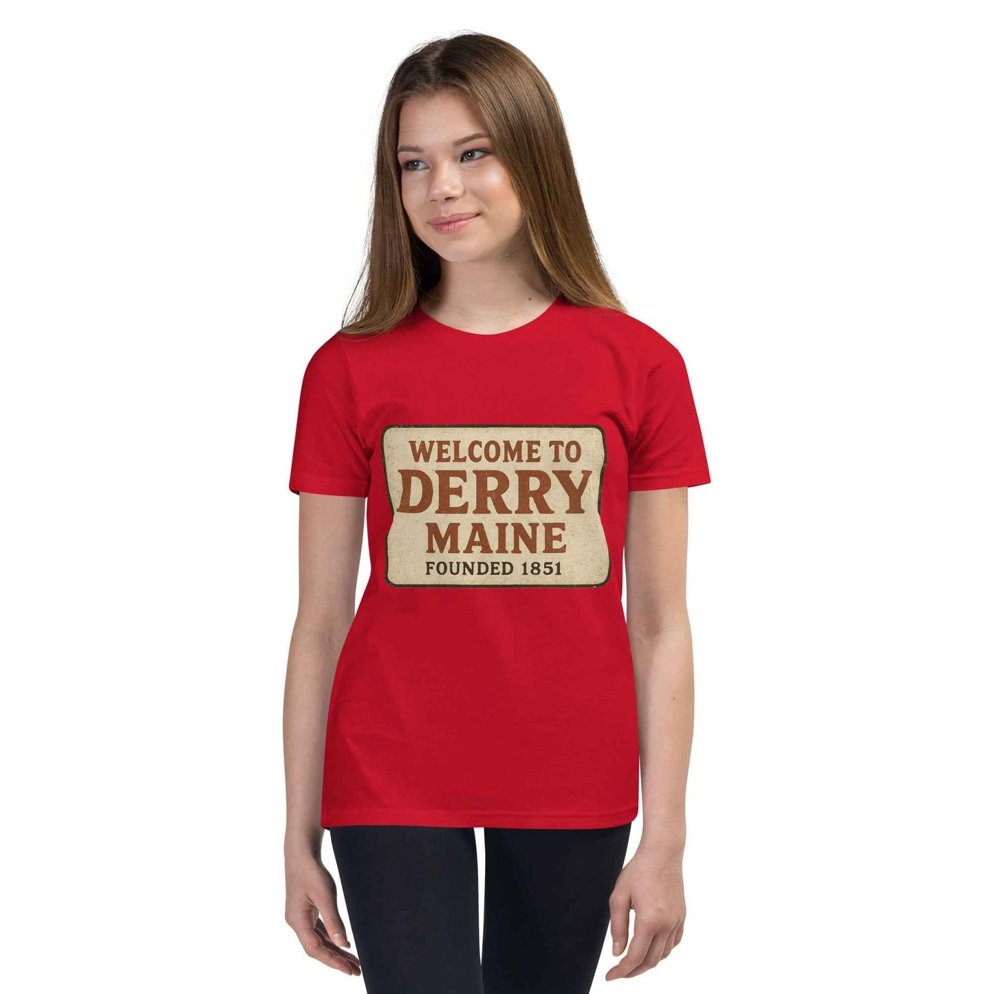 Welcome to Derry, Maine: Founded 1851 Youth Short Sleeve T-Shirt