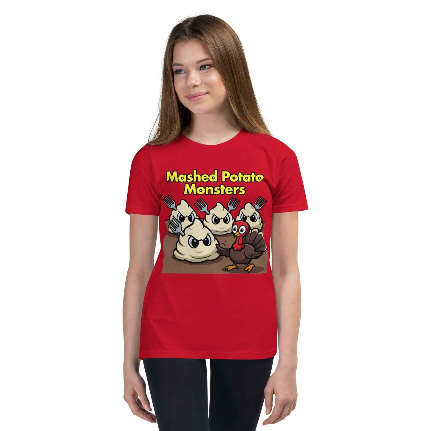 Mashed Potato Monsters Youth Short Sleeve T-Shirt