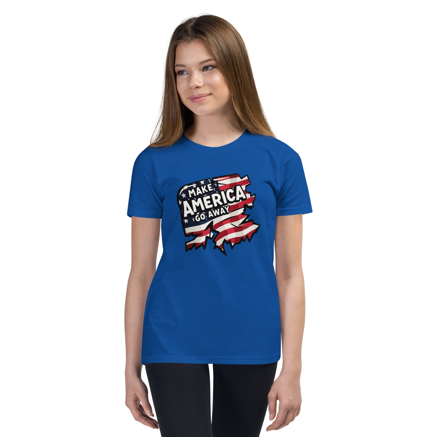 MAGA “Make America Go Away” Youth Short Sleeve T-Shirt  from Rare Plus Apparel – unique movie & pop culture inspired design.