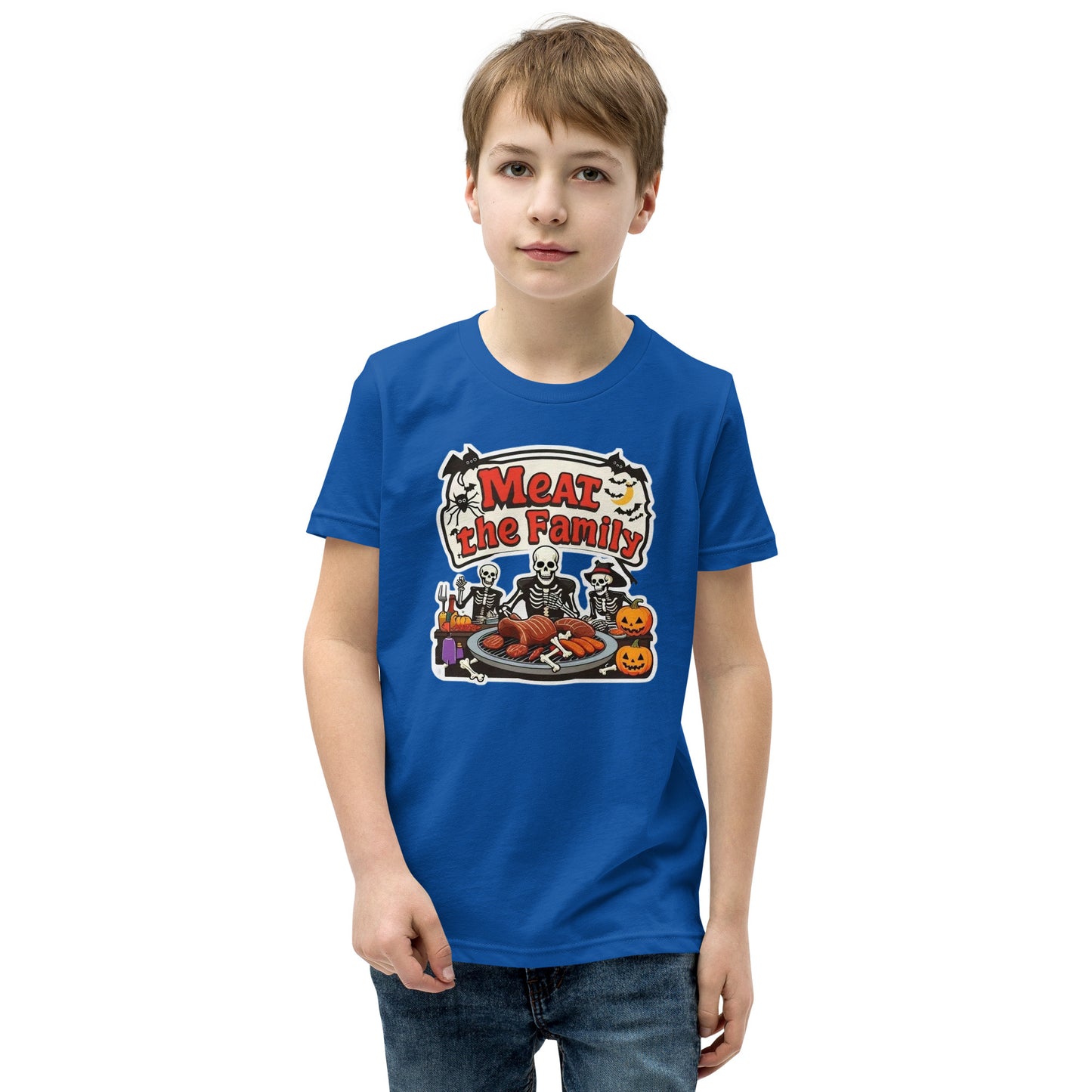 Meat The Family Youth Short Sleeve T-Shirt  from Rare Plus Apparel – unique movie & pop culture inspired design.