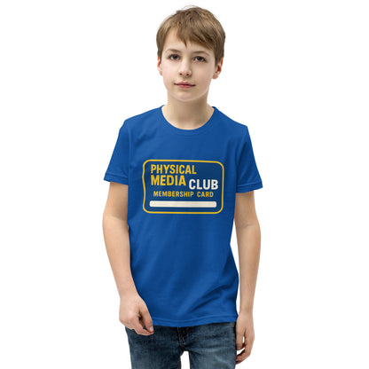 Physical Media Club Youth Short Sleeve T-Shirt  from Rare Plus Apparel – unique movie & pop culture inspired design.