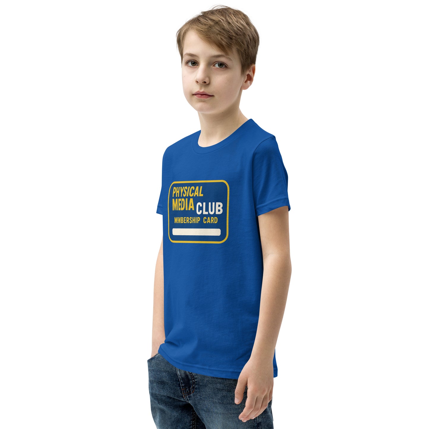Physical Media Club Youth Short Sleeve T-Shirt  from Rare Plus Apparel – unique movie & pop culture inspired design.