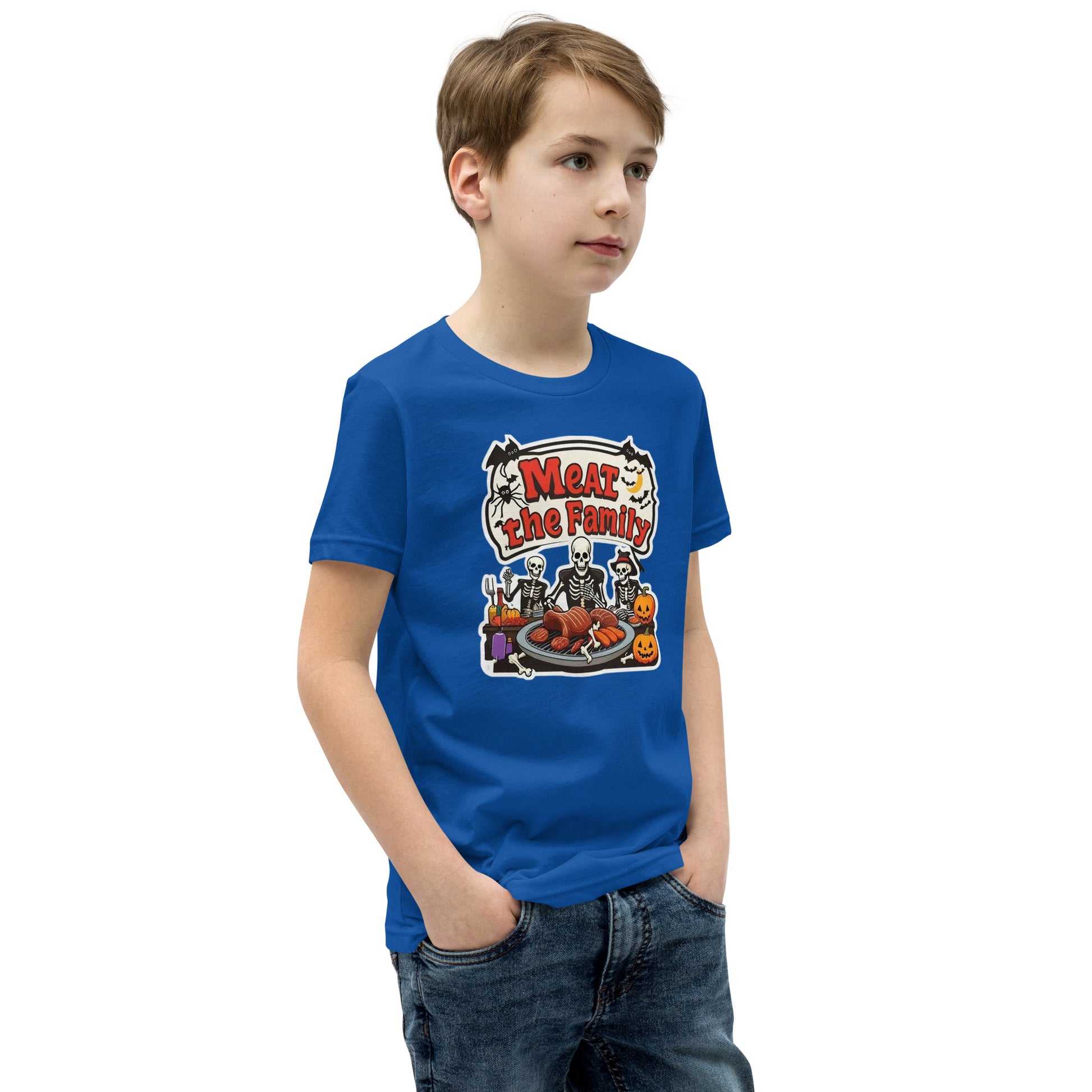 Meat The Family Youth Short Sleeve T-Shirt  from Rare Plus Apparel – unique movie & pop culture inspired design.