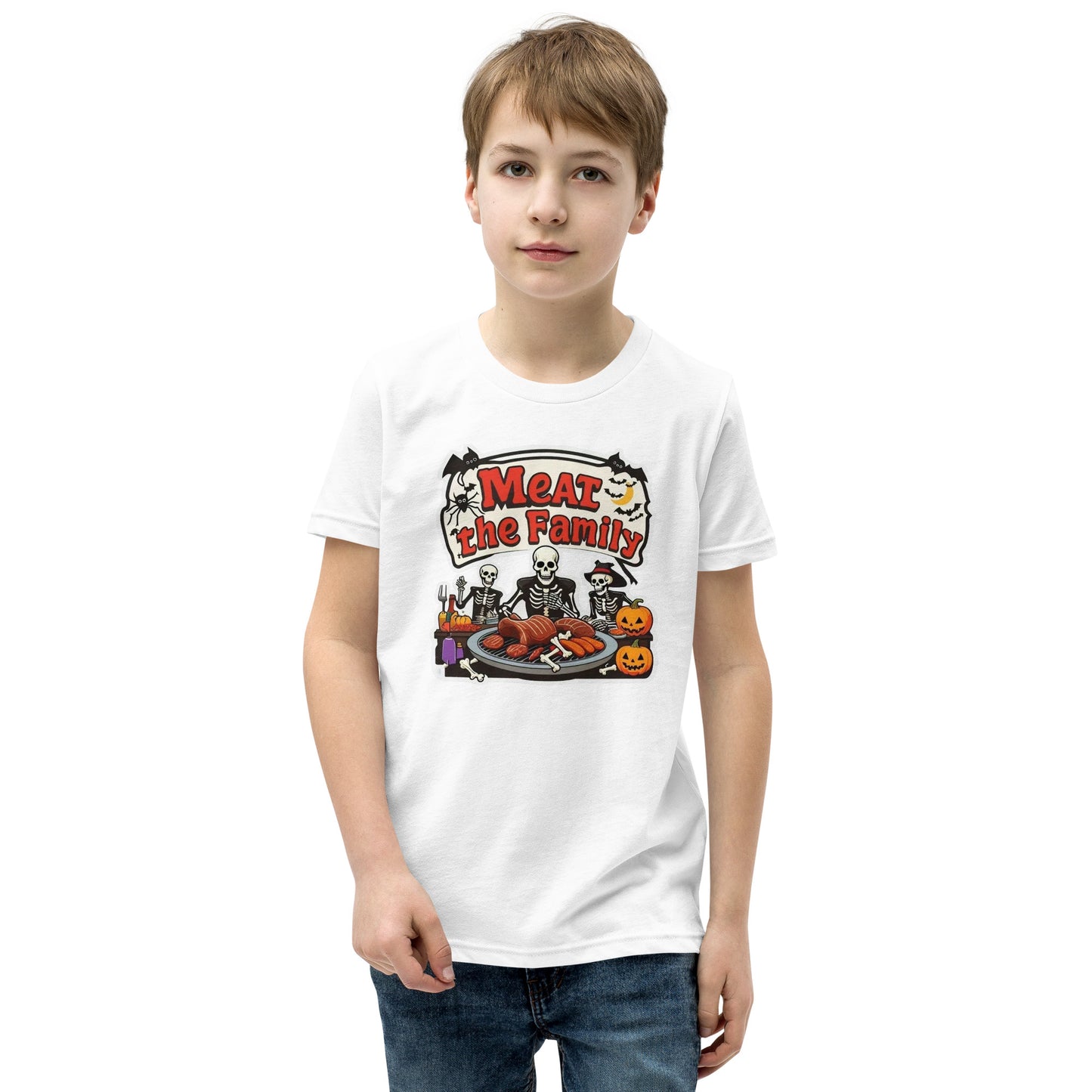 Meat The Family Youth Short Sleeve T-Shirt  from Rare Plus Apparel – unique movie & pop culture inspired design.