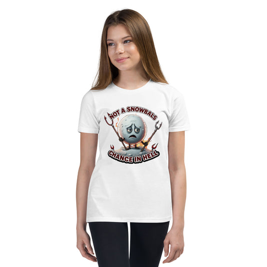 Not a Snowball’s Chance in Hell Youth Short Sleeve T-Shirt  from Rare Plus Apparel – unique movie & pop culture inspired design.