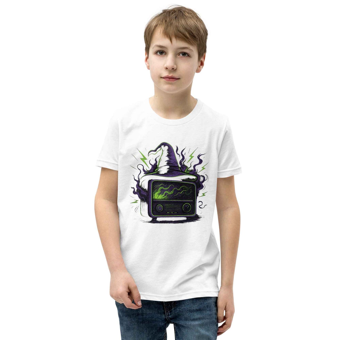 “Witching Hour Radio” Spells, Static & Screams Youth Short Sleeve T-Shirt