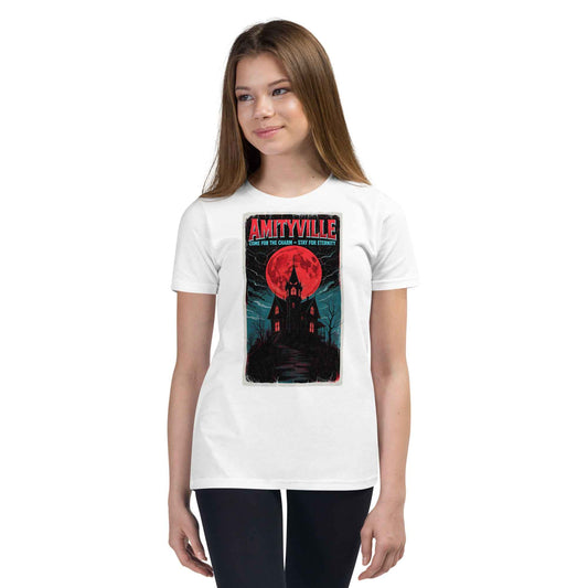Amityville — Come for the Charm, Stay for Eternity Youth Short Sleeve T-Shirt