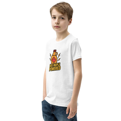 100% Maple Powered Youth Short Sleeve T-Shirt  from Rare Plus Apparel – unique movie & pop culture inspired design.