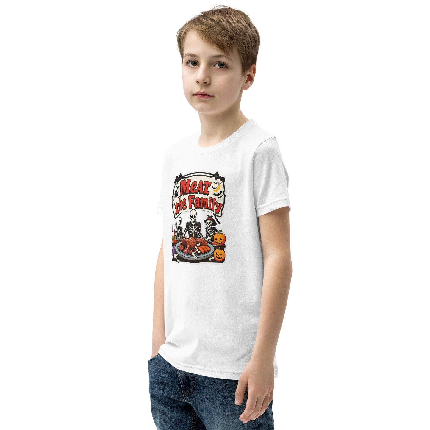 Meat The Family Youth Short Sleeve T-Shirt  from Rare Plus Apparel – unique movie & pop culture inspired design.