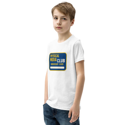Physical Media Club Youth Short Sleeve T-Shirt  from Rare Plus Apparel – unique movie & pop culture inspired design.