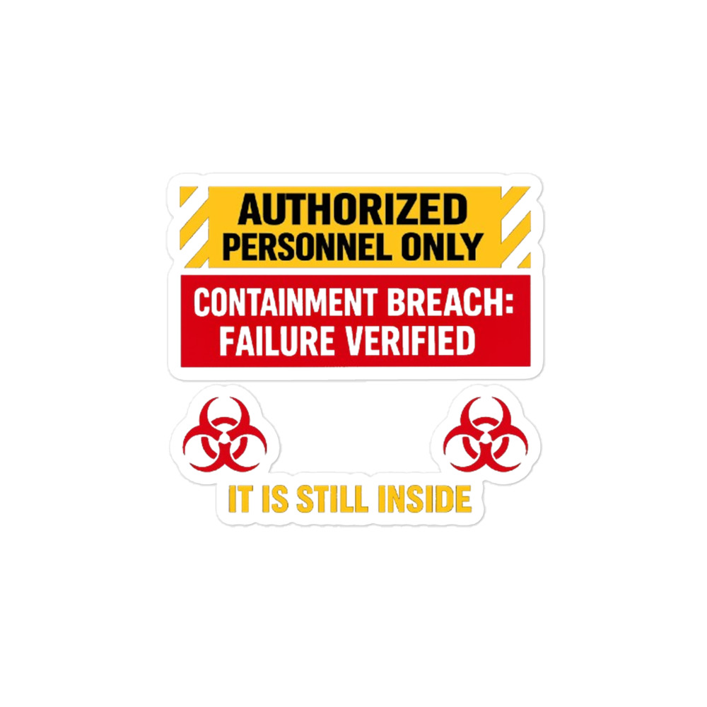 AUTHORIZED PERSONNEL ONLY (IT IS STILL INSIDE) Bubble-free stickers - Shop Now at Rare Plus Apparel AUTHORIZED PERSONNEL ONLY (IT IS STILL INSIDE) Bubble-free stickers