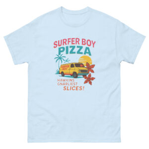 Stranger Things Surfer Boy Pizza Unisex classic tee