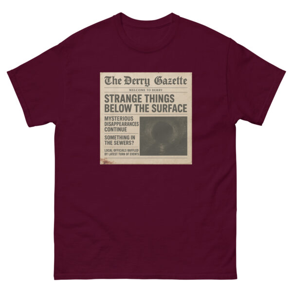 Home - Shop Now at Rare Plus Apparel “The Derry Gazette” (Strange Things Below the Surface) Unisex classic tee