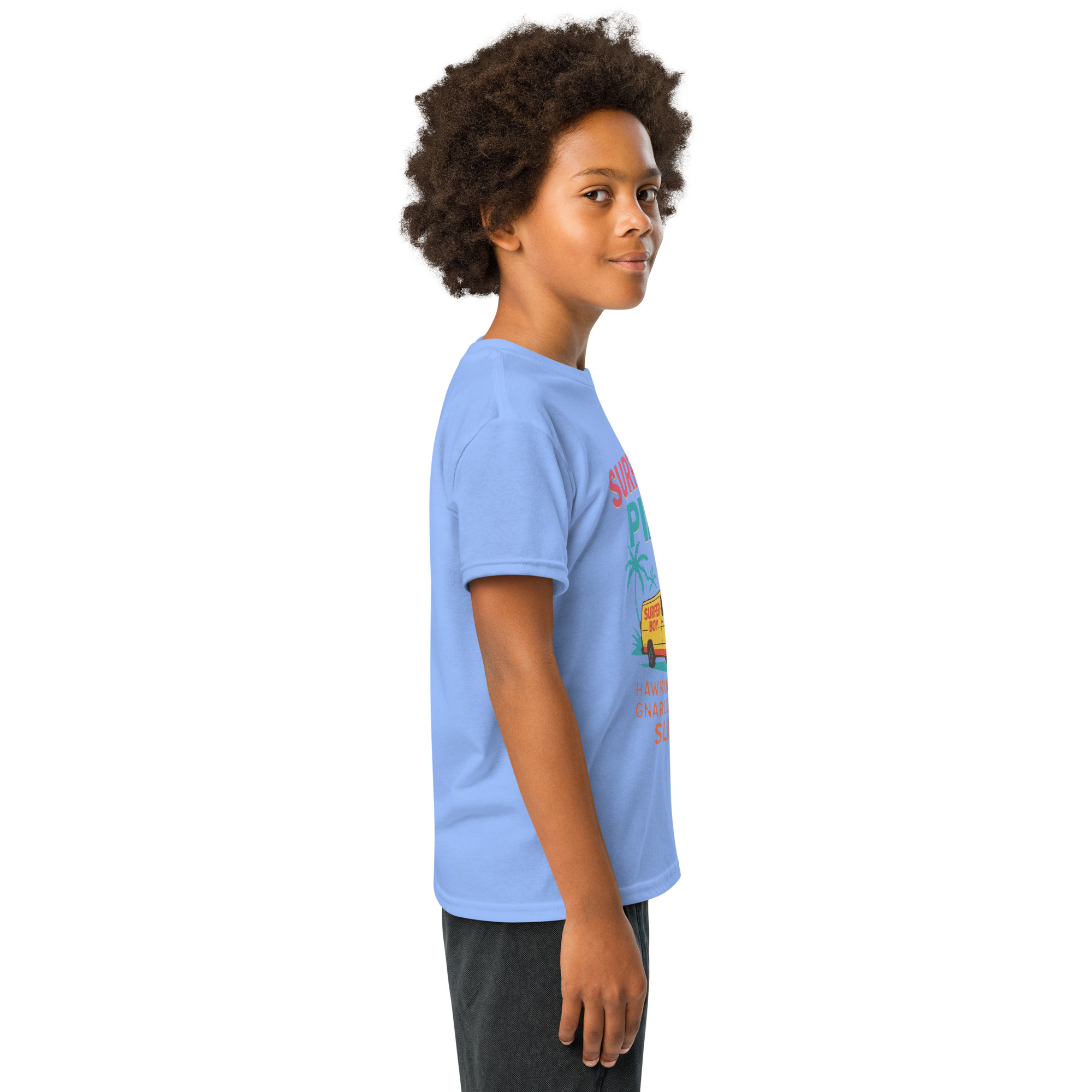 Stranger Things Surfer Boy Pizza Youth t-shirt - Shop Now at Rare Plus Apparel Stranger Things Surfer Boy Pizza Youth t-shirt - Image 21