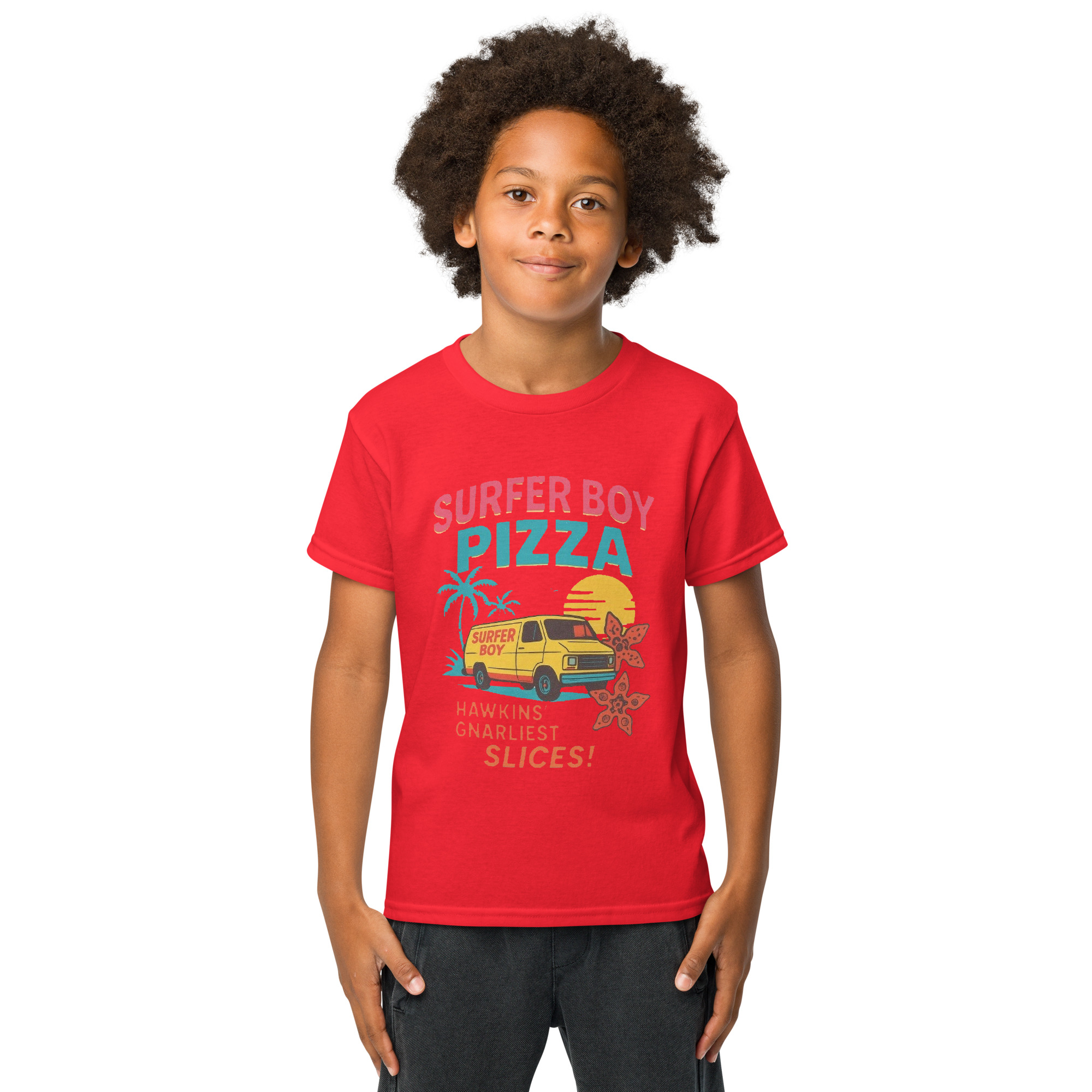 Stranger Things Surfer Boy Pizza Youth t-shirt - Shop Now at Rare Plus Apparel Stranger Things Surfer Boy Pizza Youth t-shirt - Image 7