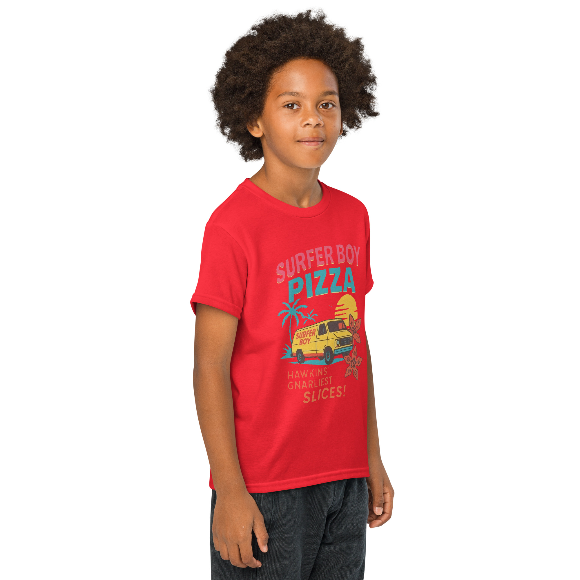 Stranger Things Surfer Boy Pizza Youth t-shirt - Shop Now at Rare Plus Apparel Stranger Things Surfer Boy Pizza Youth t-shirt - Image 10