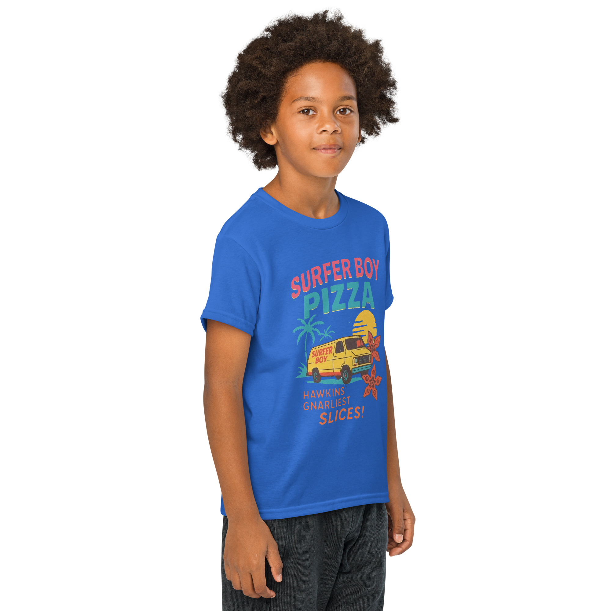 Stranger Things Surfer Boy Pizza Youth t-shirt - Shop Now at Rare Plus Apparel Stranger Things Surfer Boy Pizza Youth t-shirt - Image 16