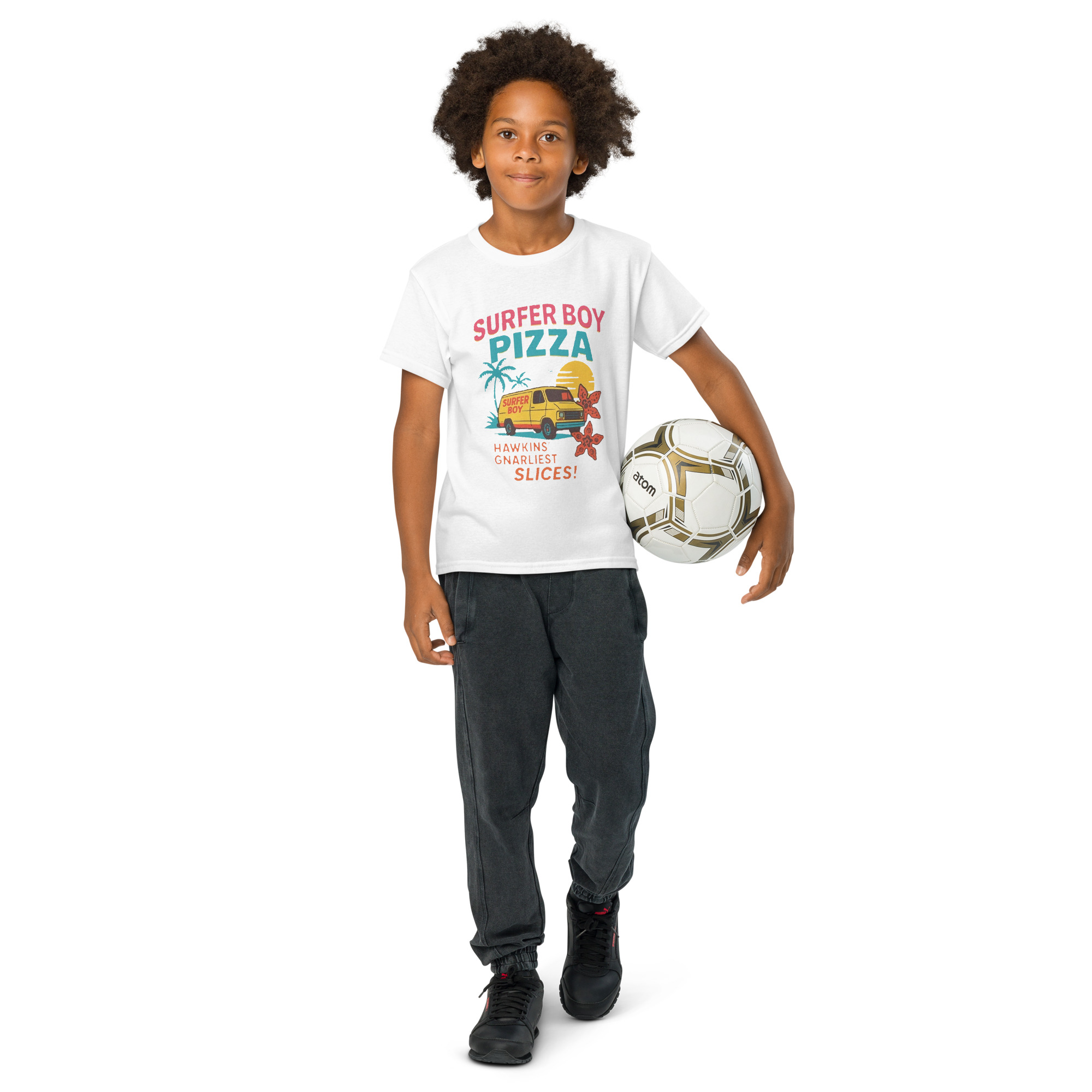 Stranger Things Surfer Boy Pizza Youth t-shirt - Shop Now at Rare Plus Apparel Stranger Things Surfer Boy Pizza Youth t-shirt - Image 30