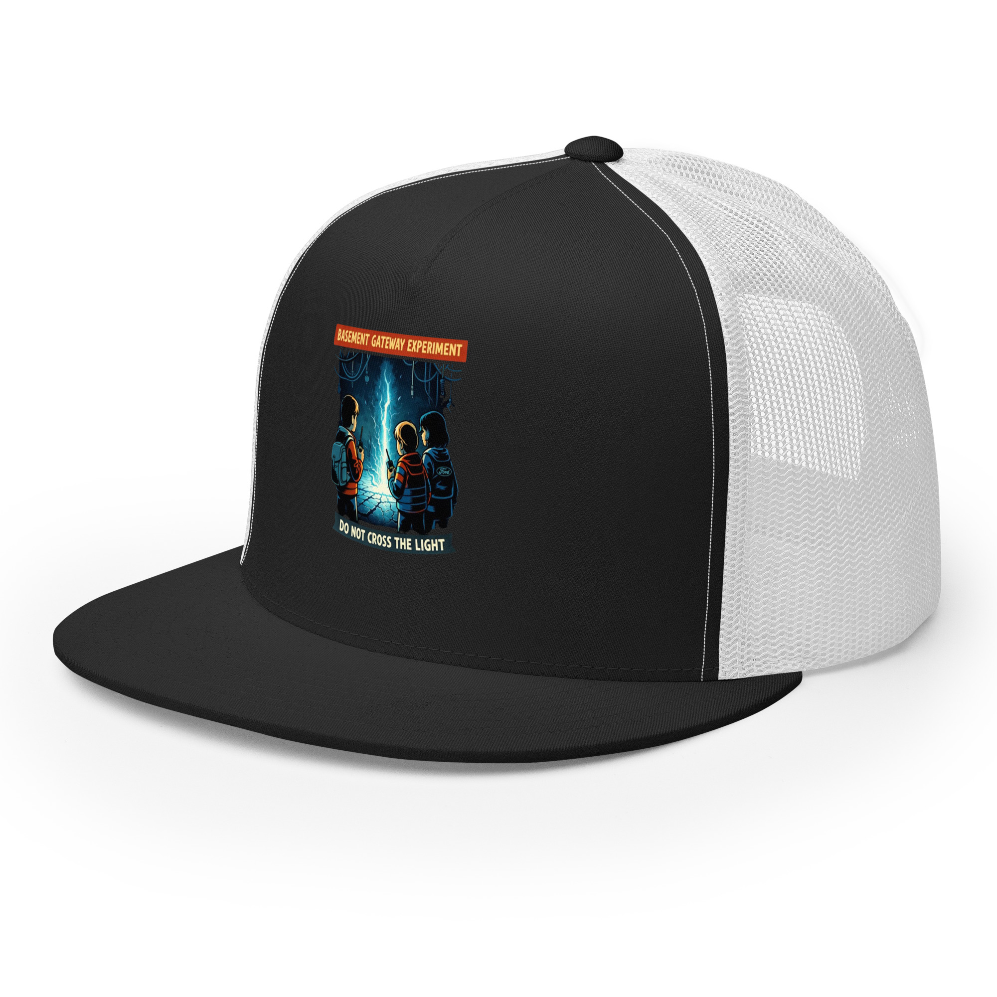 Basement Gateway Experiment (Stranger-Things-Inspired Fan Art) Trucker Cap - Shop Now at Rare Plus Apparel Basement Gateway Experiment (Stranger-Things-Inspired Fan Art) Trucker Cap - Image 5
