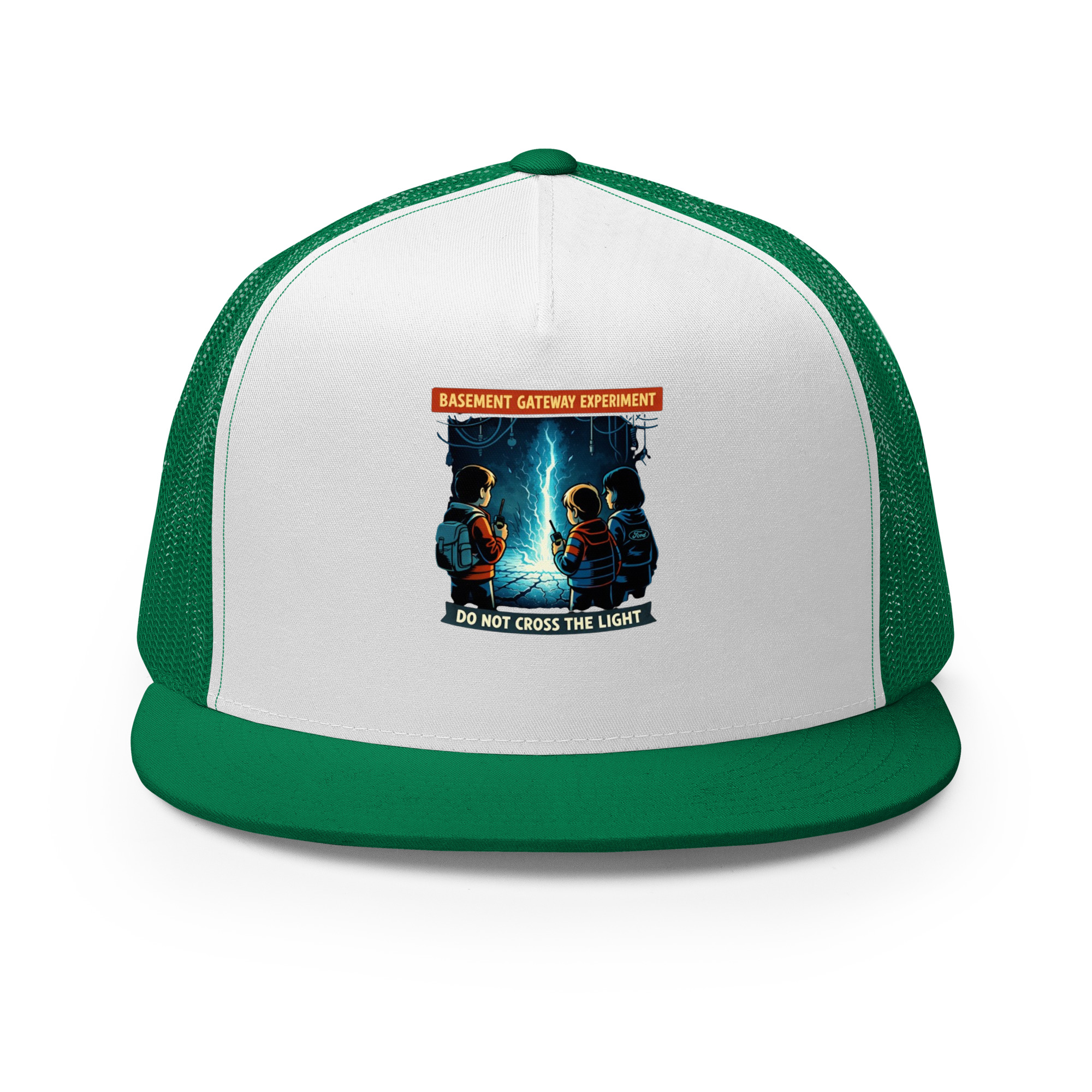 Basement Gateway Experiment (Stranger-Things-Inspired Fan Art) Trucker Cap - Shop Now at Rare Plus Apparel Basement Gateway Experiment (Stranger-Things-Inspired Fan Art) Trucker Cap - Image 37