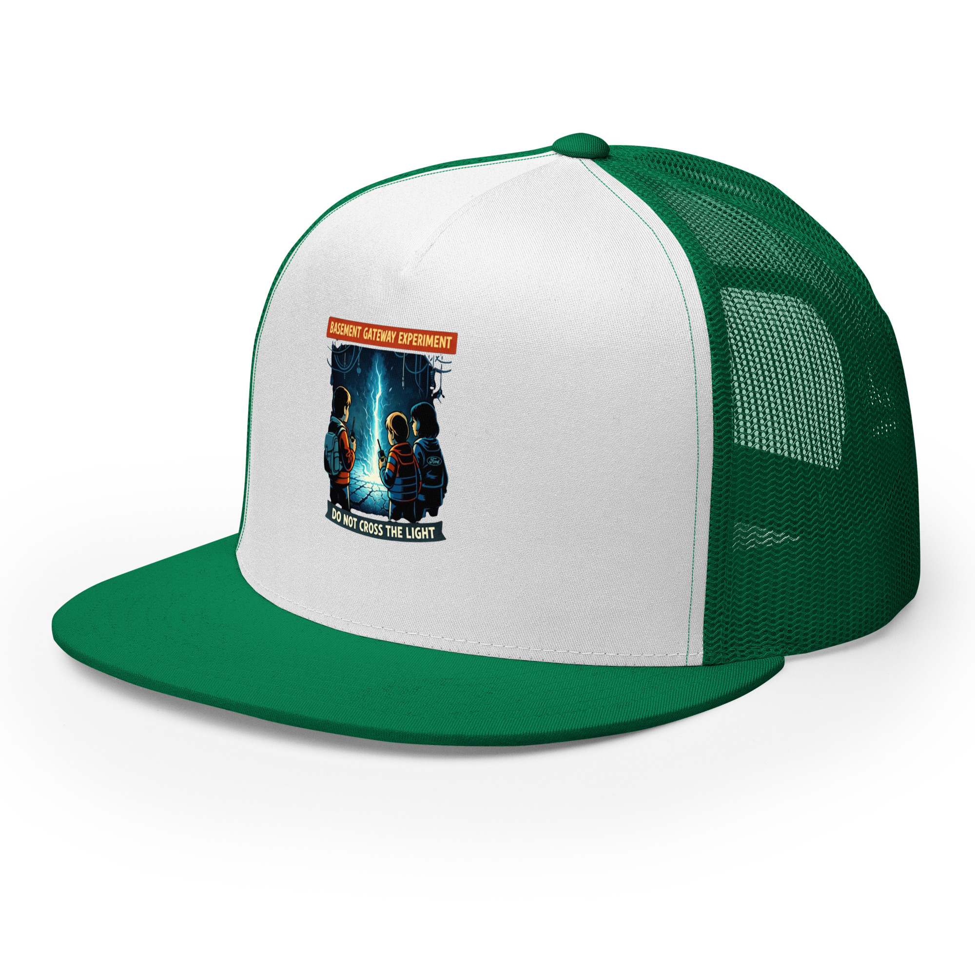 Basement Gateway Experiment (Stranger-Things-Inspired Fan Art) Trucker Cap - Shop Now at Rare Plus Apparel Basement Gateway Experiment (Stranger-Things-Inspired Fan Art) Trucker Cap - Image 40