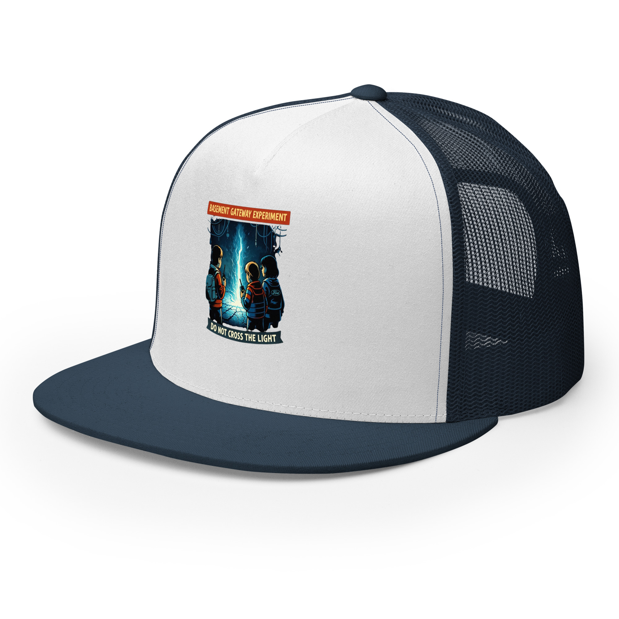 Basement Gateway Experiment (Stranger-Things-Inspired Fan Art) Trucker Cap - Shop Now at Rare Plus Apparel Basement Gateway Experiment (Stranger-Things-Inspired Fan Art) Trucker Cap - Image 28