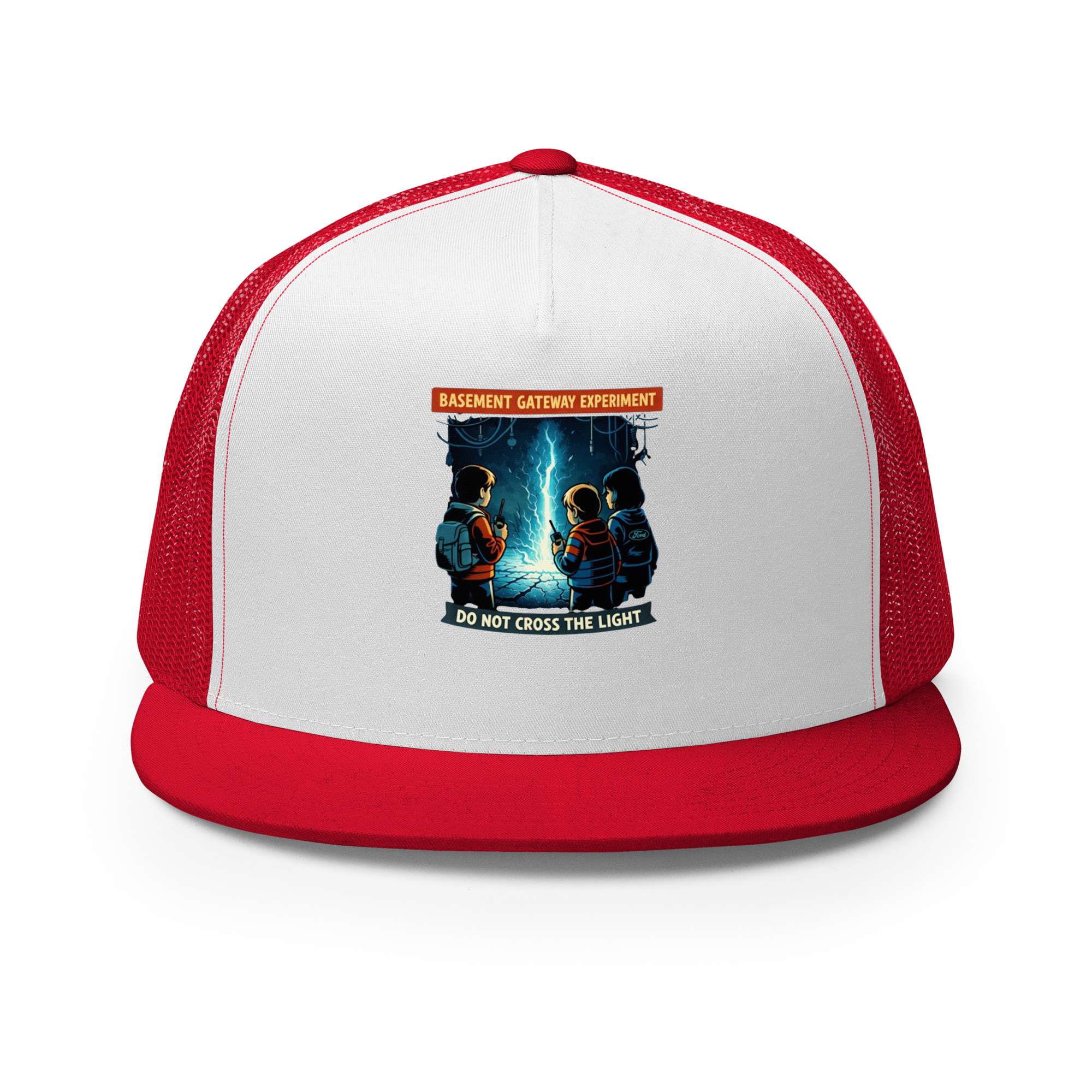 Basement Gateway Experiment (Stranger-Things-Inspired Fan Art) Trucker Cap - Shop Now at Rare Plus Apparel Basement Gateway Experiment (Stranger-Things-Inspired Fan Art) Trucker Cap