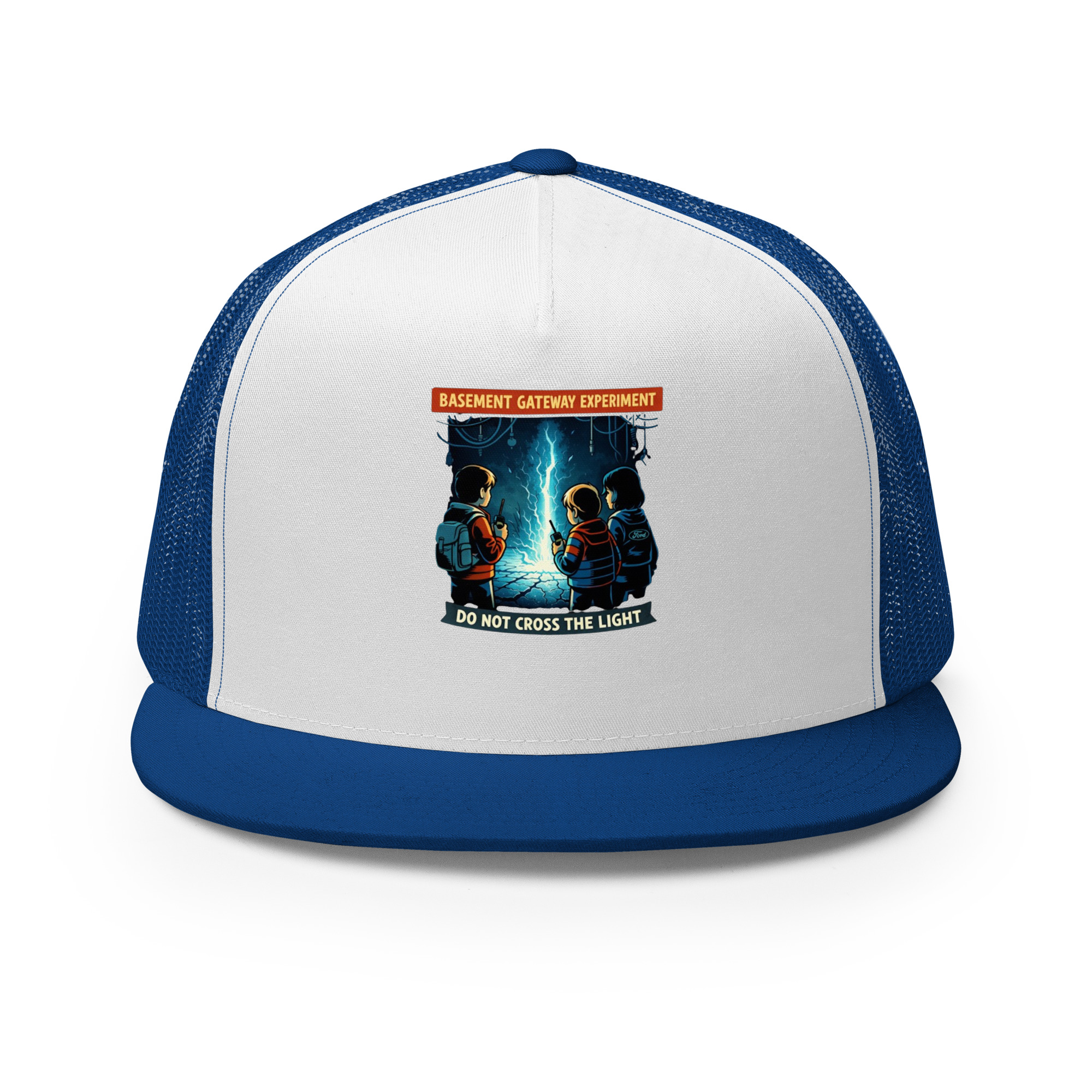 Basement Gateway Experiment (Stranger-Things-Inspired Fan Art) Trucker Cap - Shop Now at Rare Plus Apparel Basement Gateway Experiment (Stranger-Things-Inspired Fan Art) Trucker Cap - Image 31