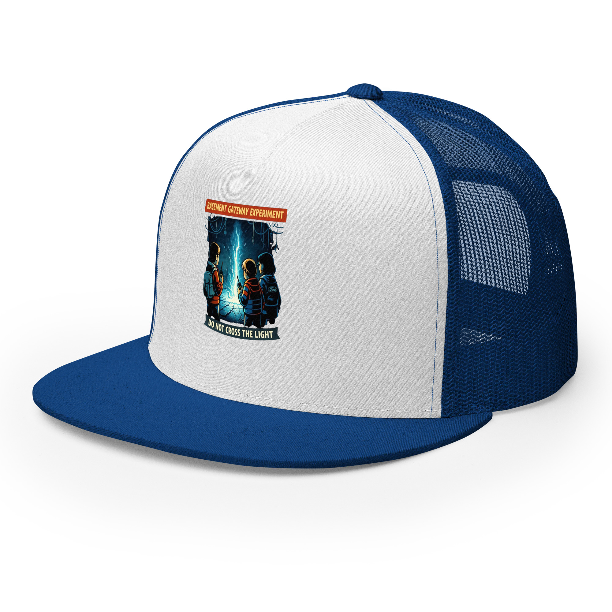 Basement Gateway Experiment (Stranger-Things-Inspired Fan Art) Trucker Cap - Shop Now at Rare Plus Apparel Basement Gateway Experiment (Stranger-Things-Inspired Fan Art) Trucker Cap - Image 34