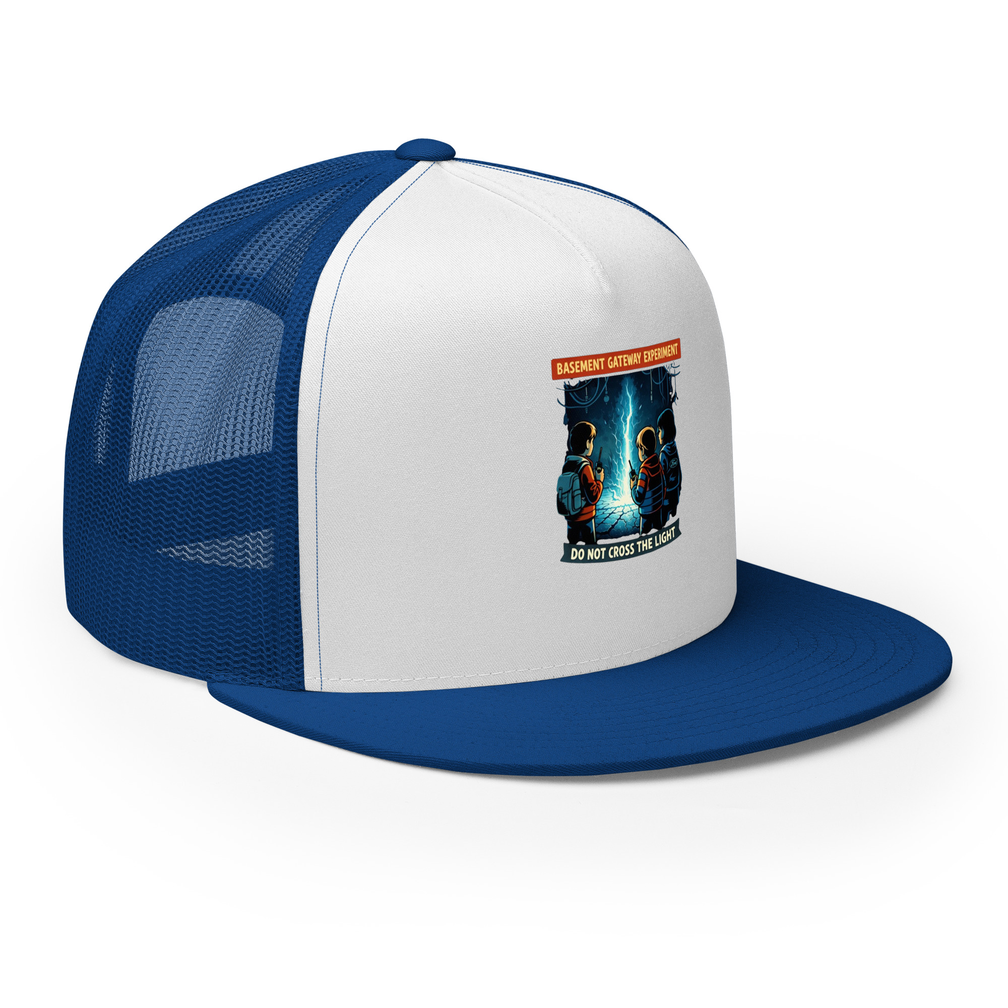 Basement Gateway Experiment (Stranger-Things-Inspired Fan Art) Trucker Cap - Shop Now at Rare Plus Apparel Basement Gateway Experiment (Stranger-Things-Inspired Fan Art) Trucker Cap - Image 36