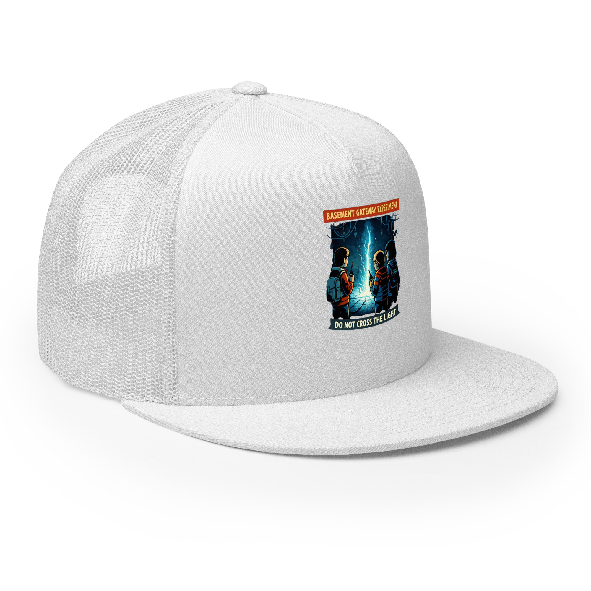 Basement Gateway Experiment (Stranger-Things-Inspired Fan Art) Trucker Cap - Shop Now at Rare Plus Apparel Basement Gateway Experiment (Stranger-Things-Inspired Fan Art) Trucker Cap - Image 48