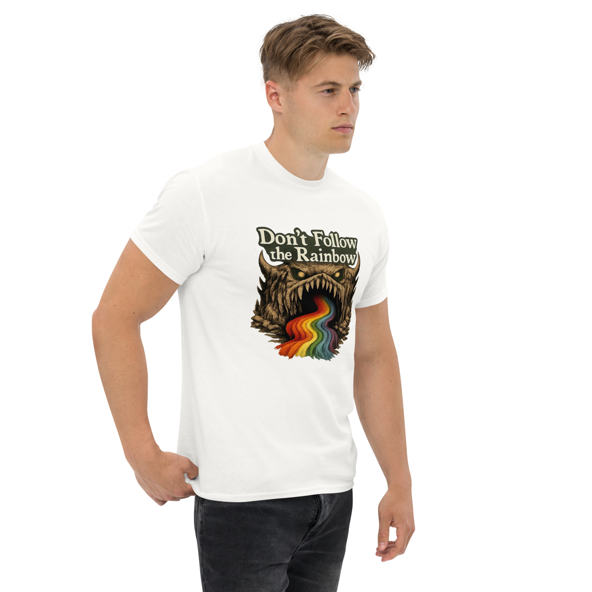 Don’t Follow the Rainbow Unisex classic tee - Shop Now at Rare Plus Apparel Don’t Follow the Rainbow Unisex classic tee - Image 48