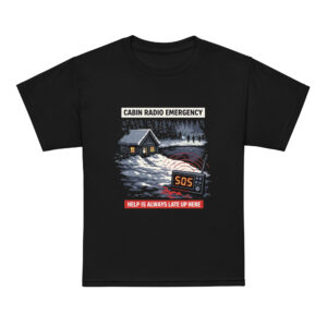 Home - Shop Now at Rare Plus Apparel CABIN RADIO EMERGENCY Youth t-shirt