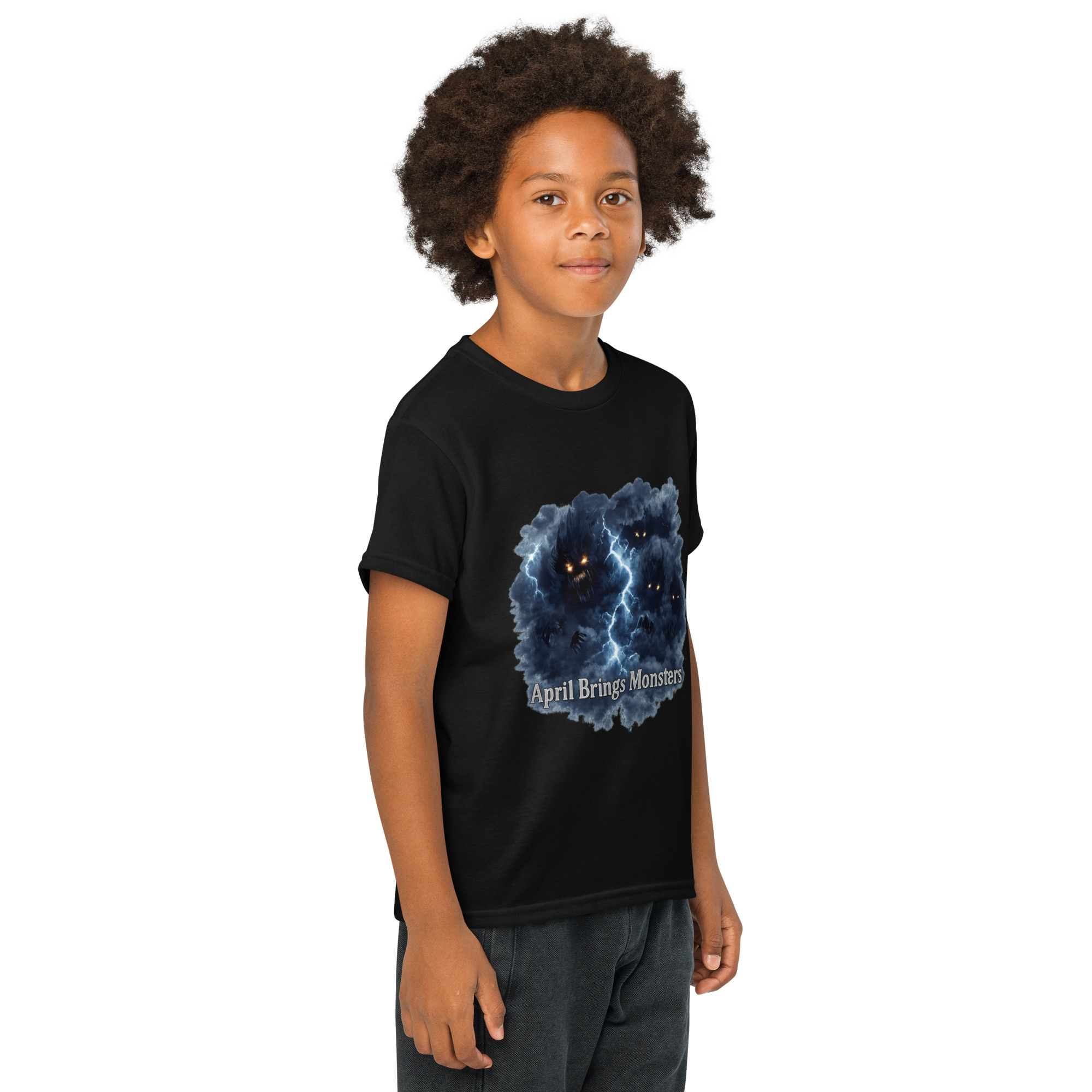 April Brings Monsters Youth t-shirt - Shop Now at Rare Plus Apparel April Brings Monsters Youth t-shirt - Image 4