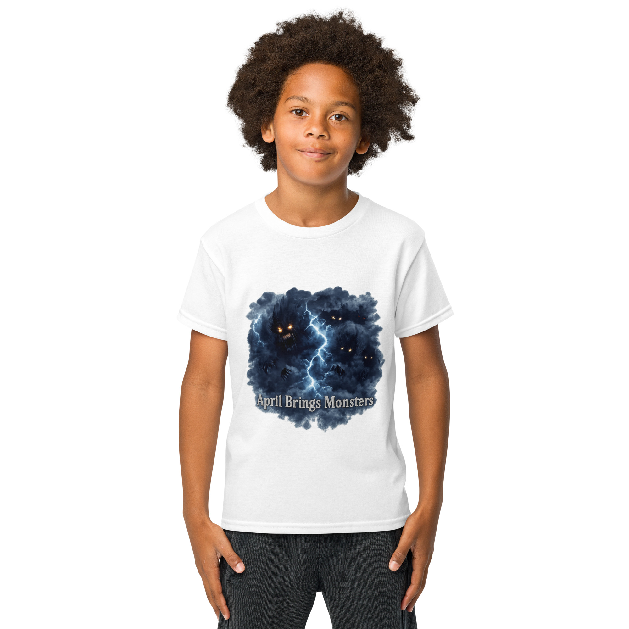 April Brings Monsters Youth t-shirt - Shop Now at Rare Plus Apparel April Brings Monsters Youth t-shirt - Image 25